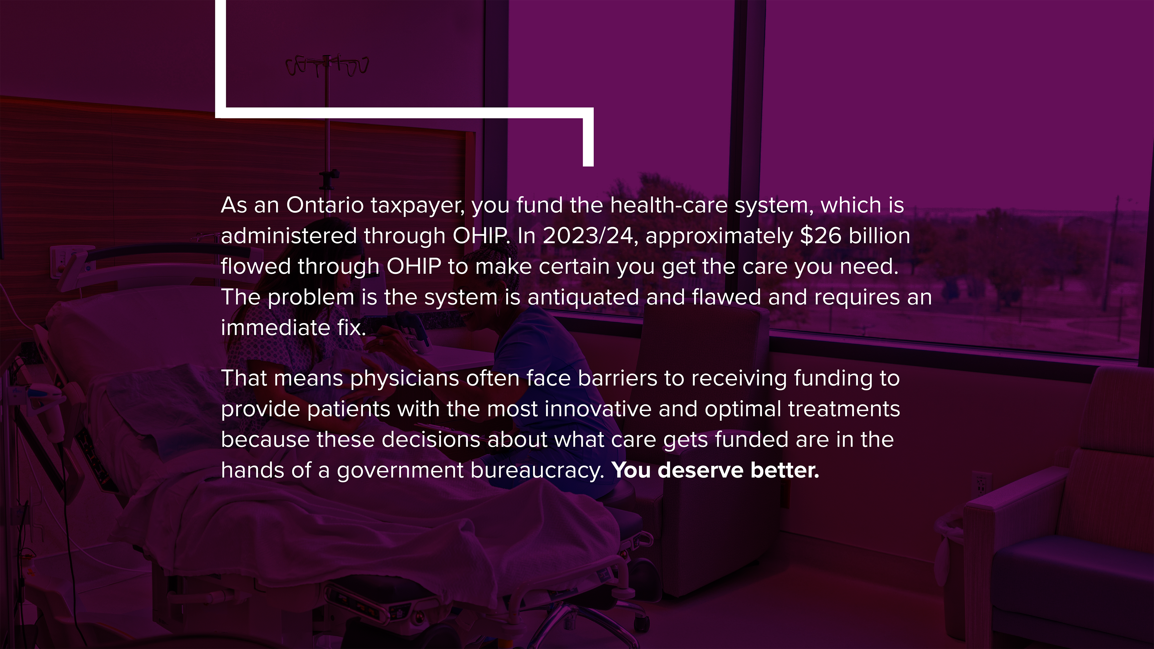 Text describes current issues with OHIP.
